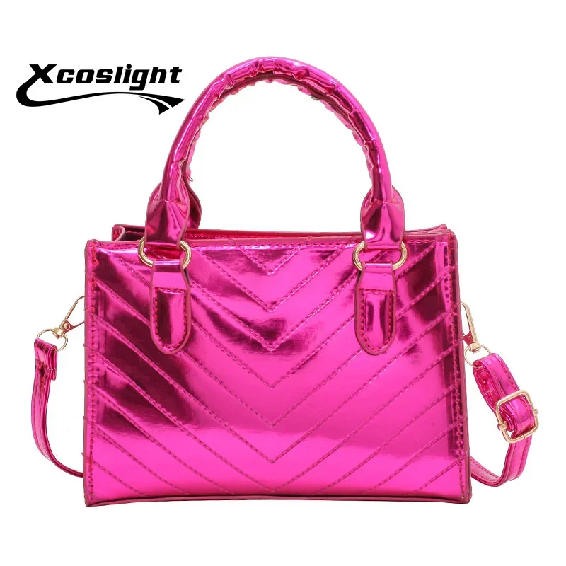Роскошные дамские сумочки дизайнерские блестящие мотоциклетные сумки через