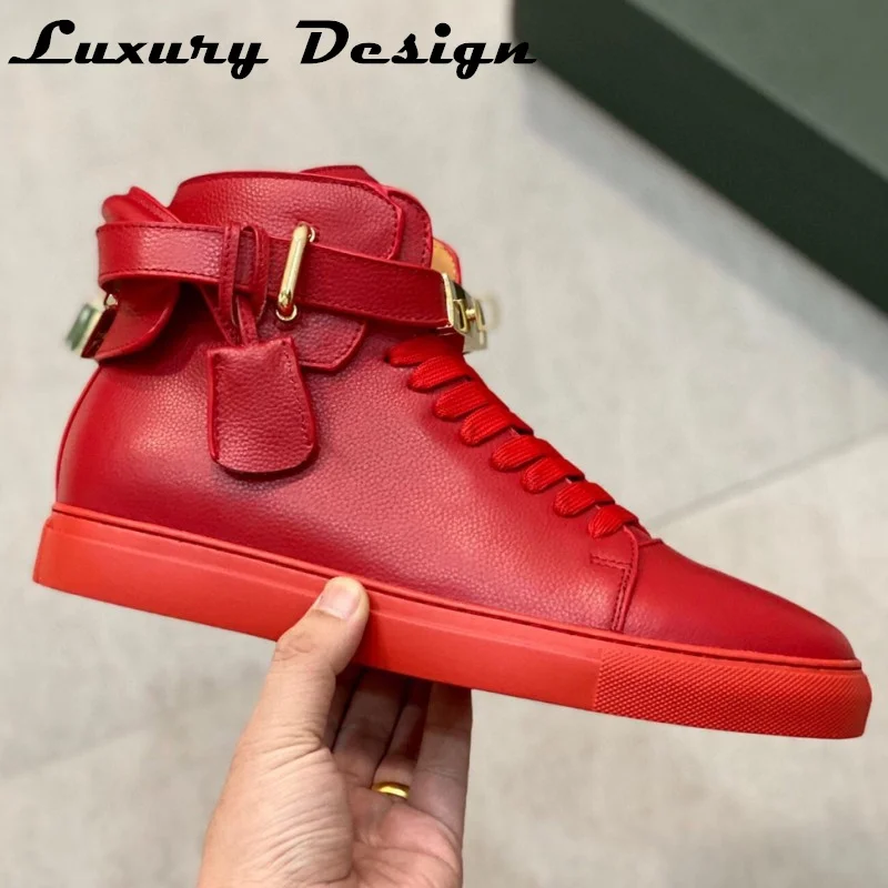 Мужские кроссовки из натуральной кожи белые ботильоны челси с металлическим