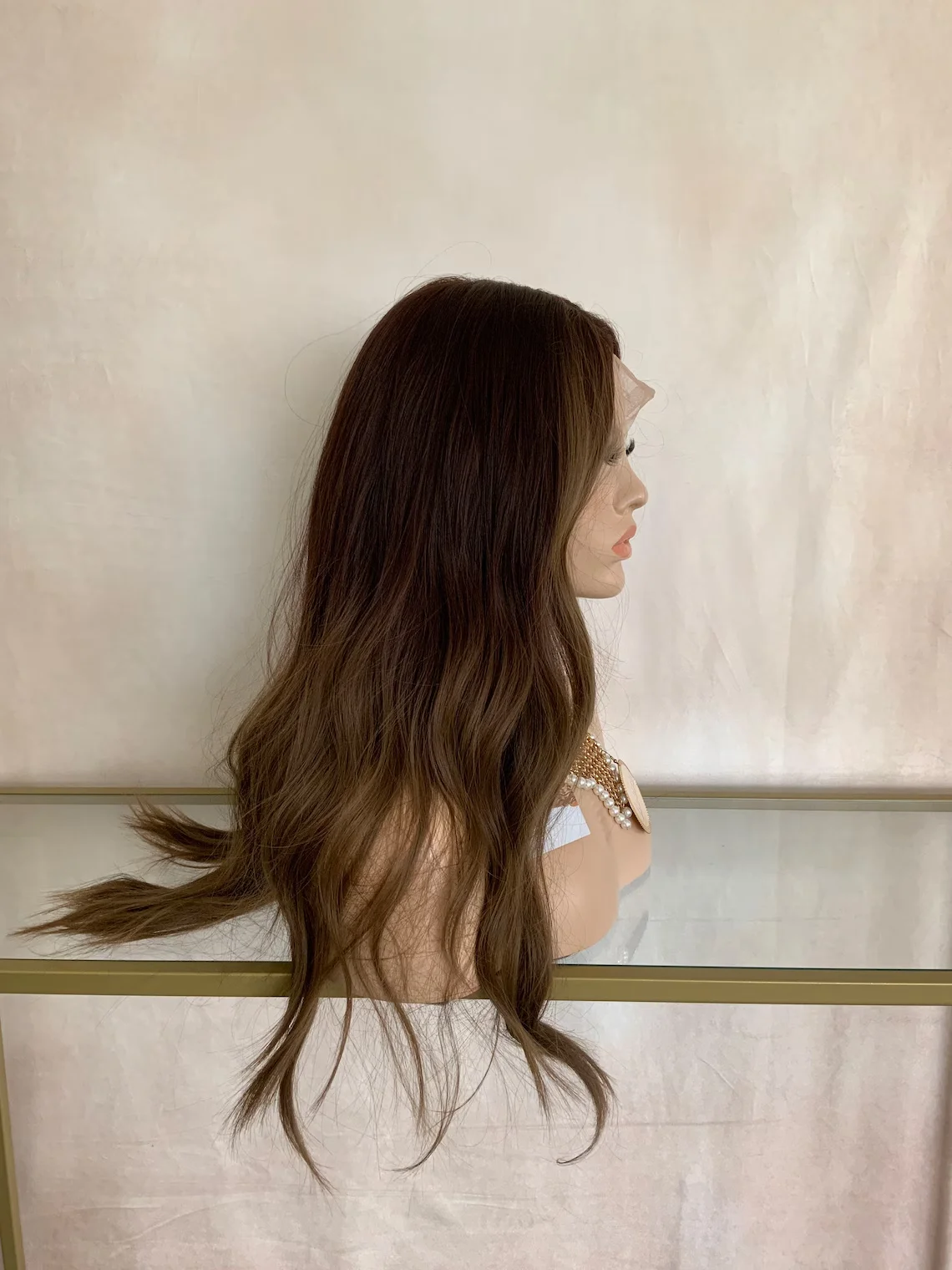 Длинный хайлайтер Омбре Коричневые Мягкие 28-дюймовые волнистые 5x5 шелковые