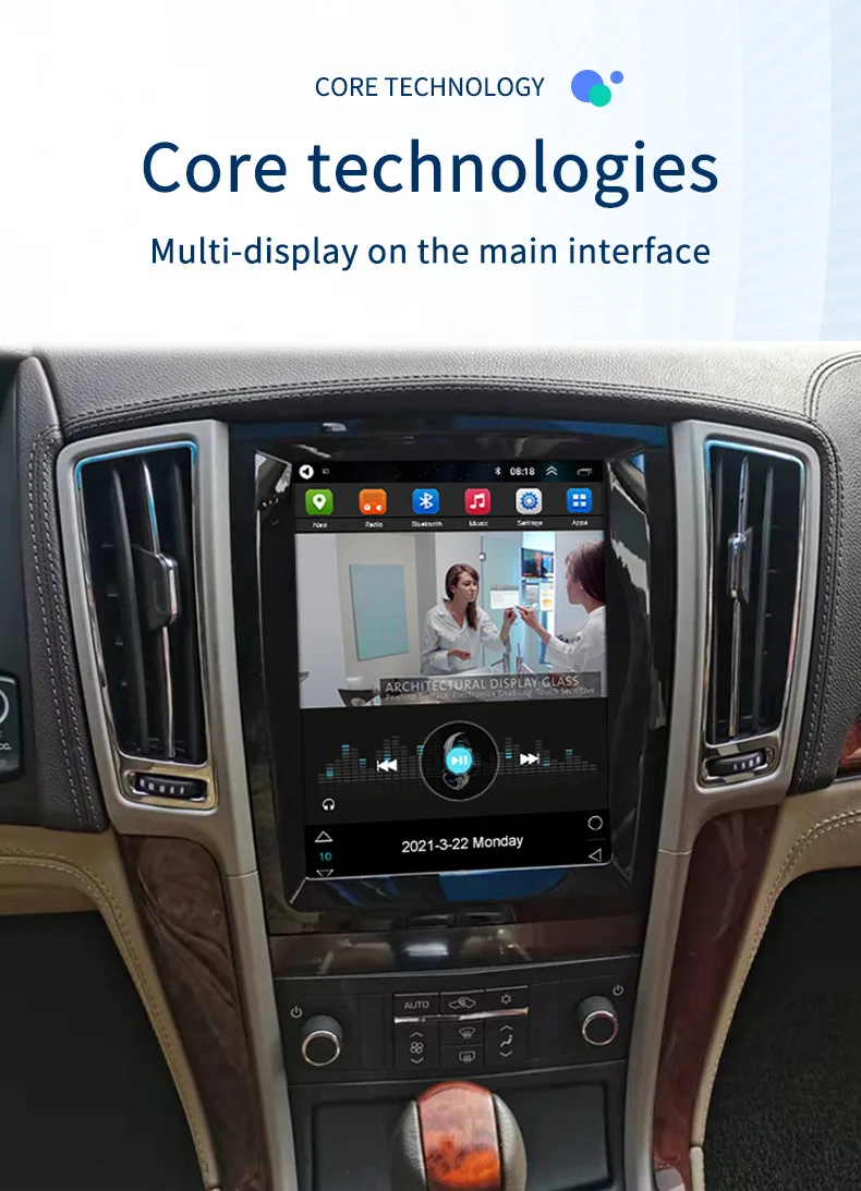 9 7 дюймовый вертикальный экран в стиле Tesla Android 10 0 автомобильный DVD-плеер с