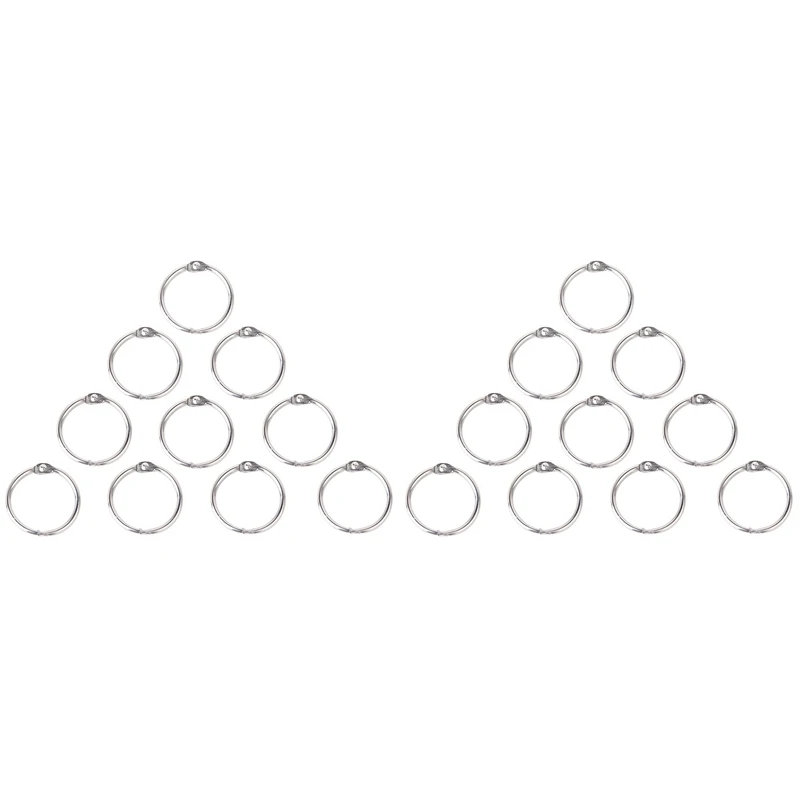 

20 X Clamp Rings For Scrapbooks Albums - 15Mm
