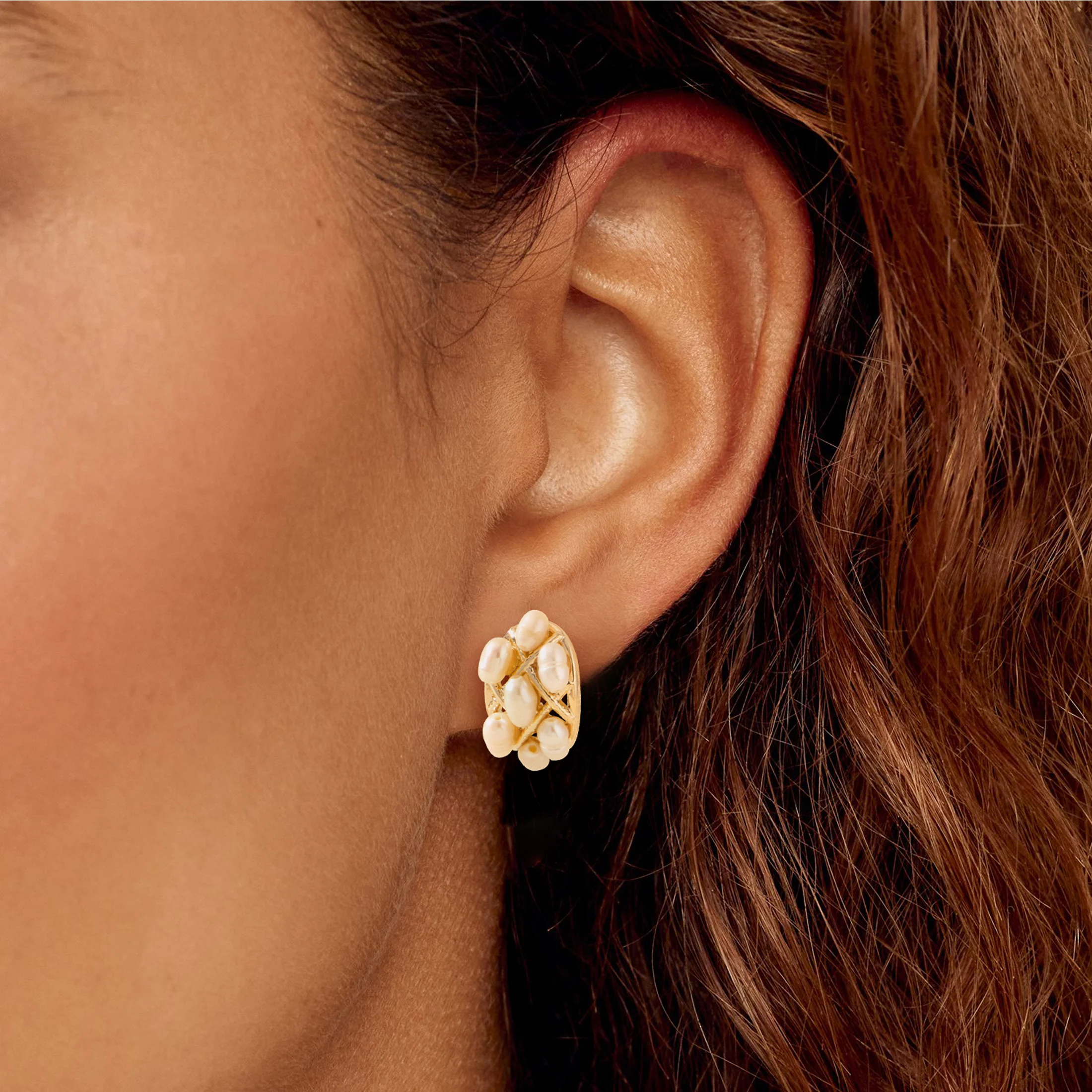 Женские Модные Серьги-гвоздики С Овальным Пресноводным Жемчугом Роскошный