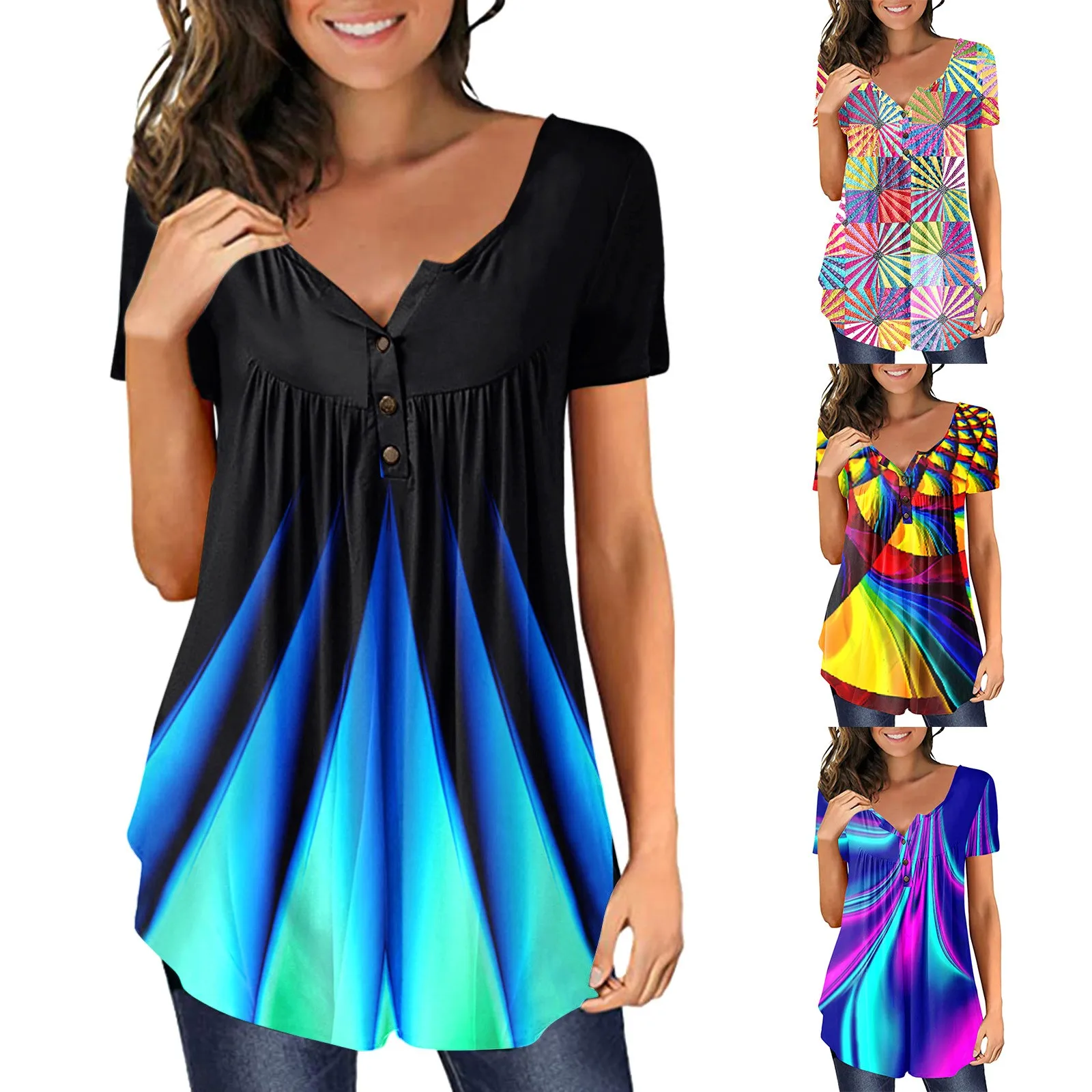 

Женская туника с длинным рукавом, летняя, хлопковая, свободная, сухая, облегающая, для женщин