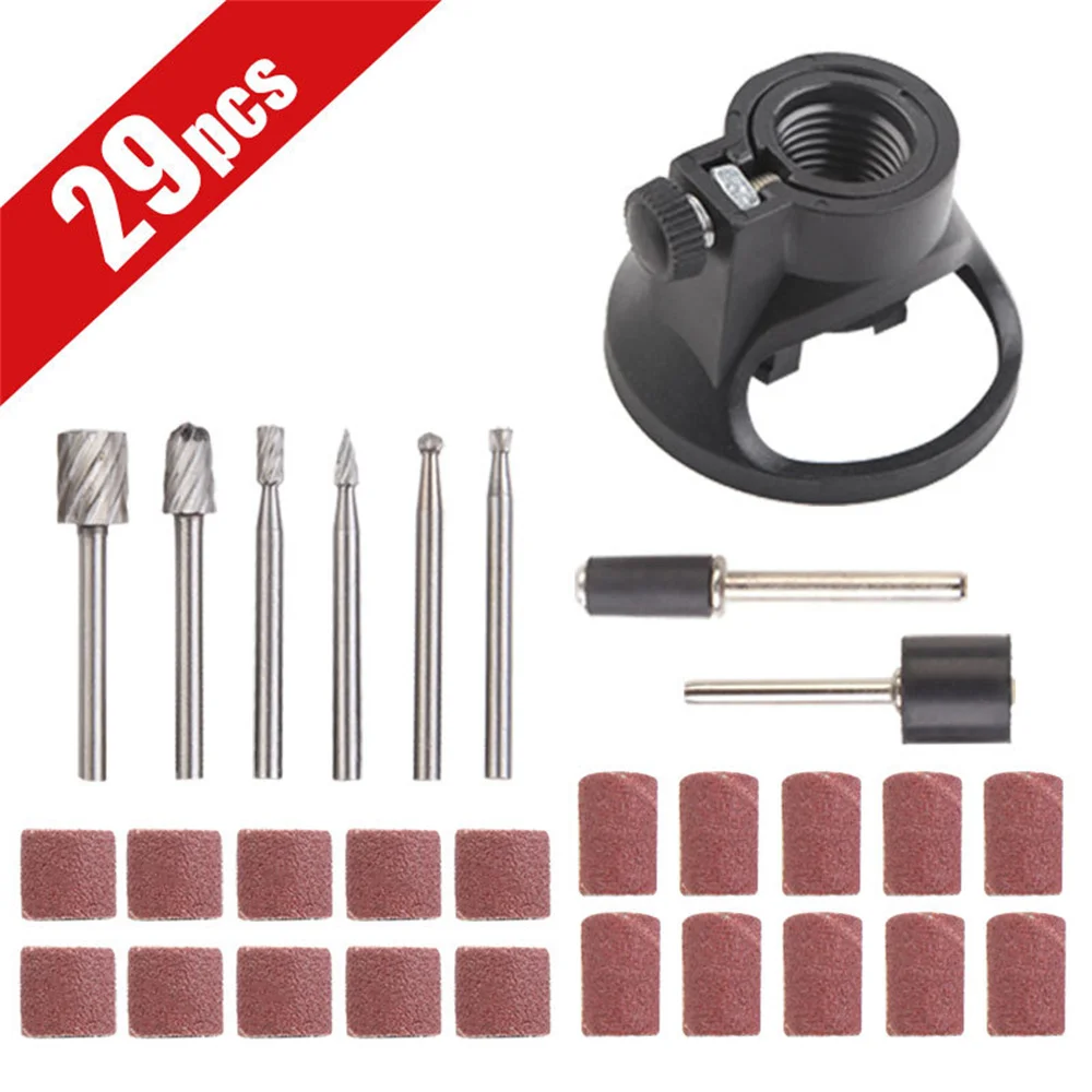 

Grinding Burr Drill Bit with Precise Carving Locator Sanding Ring Rotary Tool Power Rotary Accessories Set of 29 Home