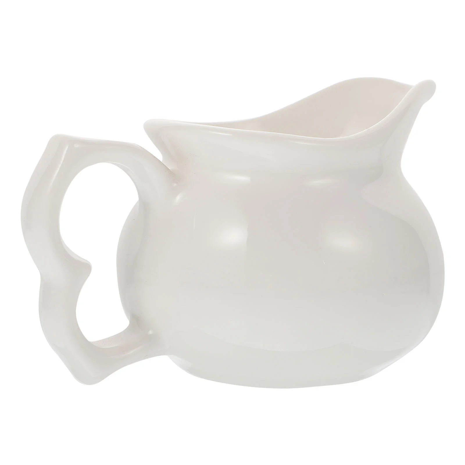 

1 шт., кружка-кувшин для соуса, практичная керамическая кофейная чашка, кухонная утварь (белая)