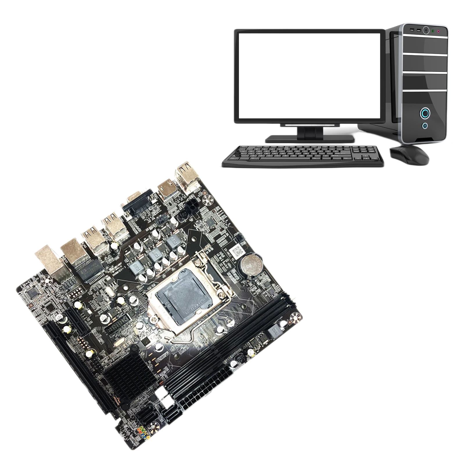 

H61 Motherboard LGA 1155 DDR3 Memory 16GB Desktop Mainboard Memory 16GB H61 Motherboard 1155-pin DDR3 Integrated Eight-channel