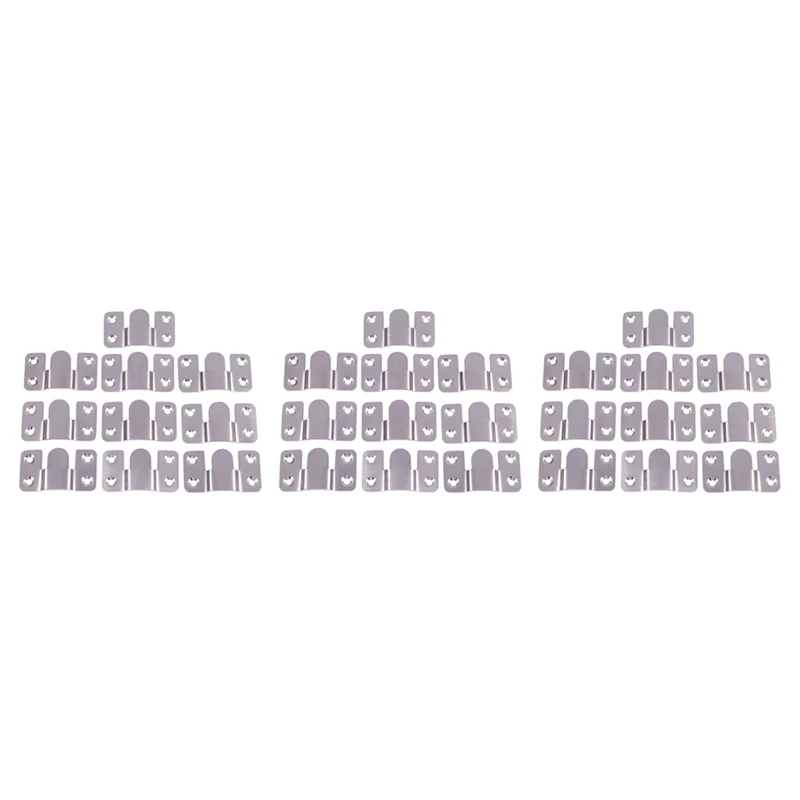 

Furniture Sectional Interlock Style Sofa Connector 30Pcs Silver Tone
