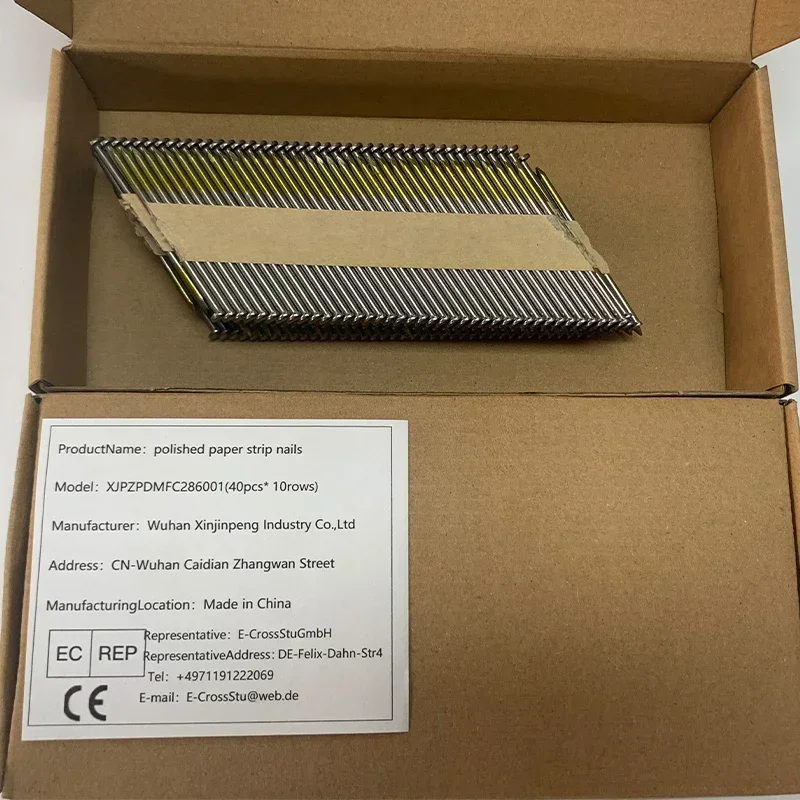 75 мм полиэтиленовые бумажные ленты с закрещенной головкой гвозди закатанным