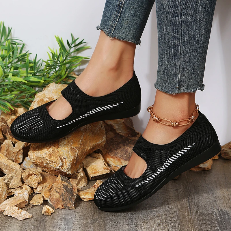 Rome Flats Casual Loafers Women Shoes Mesh Casual Sport Running Comfortable Work Shoes Spring New Round Toe Mujer Zapatillas