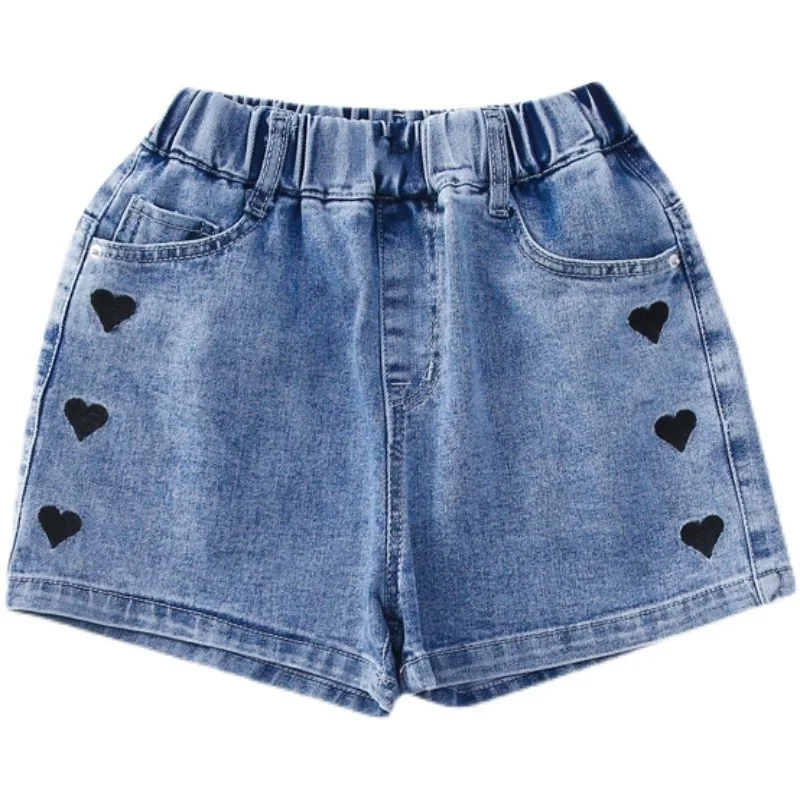 

2023 Summer Kids Shorts Girls Denim Shorts Fashion Girl Short Princess Jeans Children Pants Girls Shorts Flower Girls Clothing