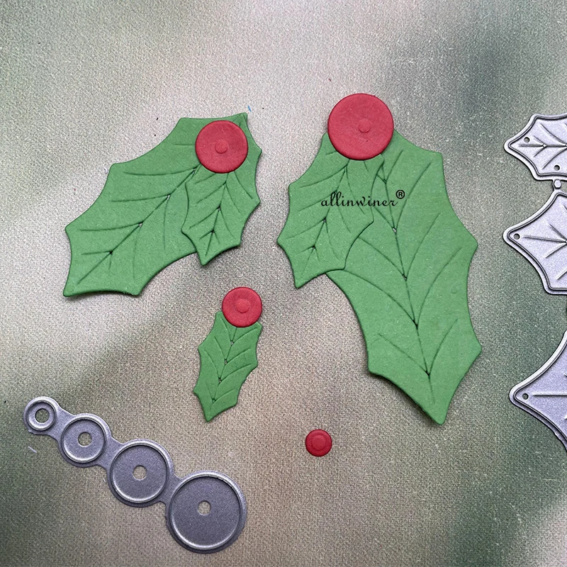 

New Holly leaf decoration DIY Craft Metal Cutting Die Scrapbook Embossed Paper Card Album Craft Template Stencil Dies