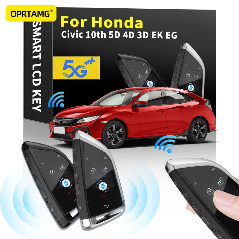 

2022 г., для Honda Civic 10, 5D, 4D, 3D, EK, EG, модифицированный, с одним нажатием, запуск бутика, дистанционный ключ, ЖК-экран, безключевой сенсорный экран, с...