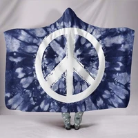peace mandala vegan blanket hooded blanket floral hippie yoga meditation spiritual with hood festival multi colored