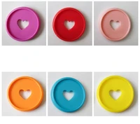 50pcs color disc button notebook loose leaf button love mushroom hole hand ledger accessories plastic material 35mm