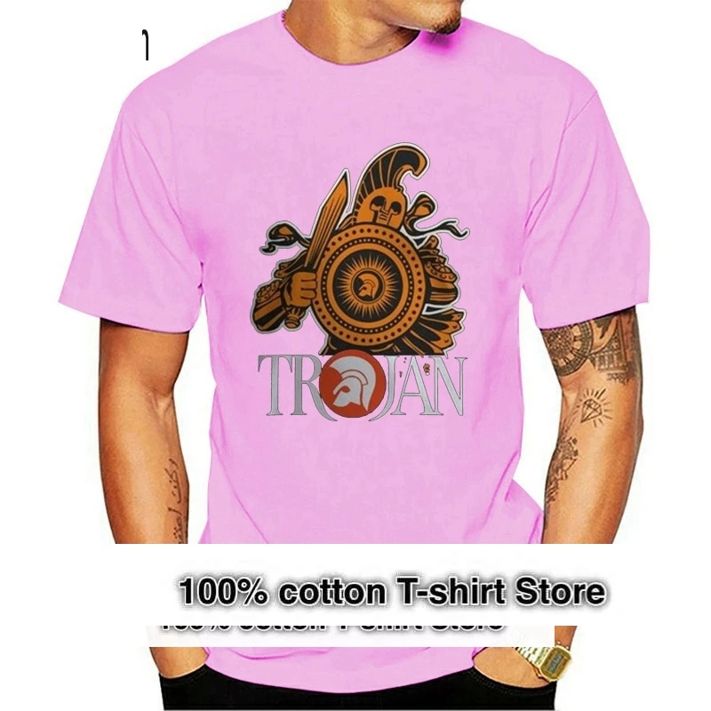 New Popular Trojan Records Men';S Black T-Shirt Size S-3Xl Confortable Tee Shirt