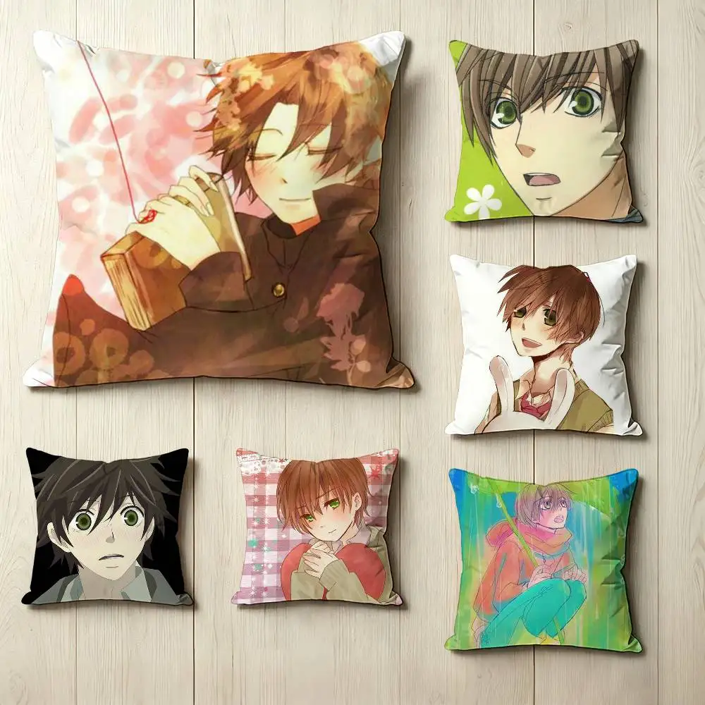 Фото Наволочка S-Sekaiichi Hatsukoi Anime O-Onodera Ritsu с двусторонним принтом, квадратная, для спальни, прикроватная, для дивана, чехол для подушки №1