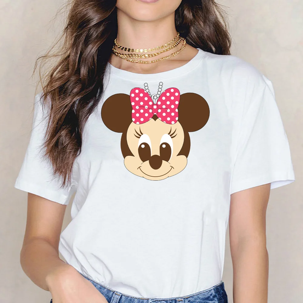 

Hot Selling Exquisite Graphic Short Sleeve Lady Tops Clothes Summer New Trendy Female Disney Women Necklace Series Print T Shirt