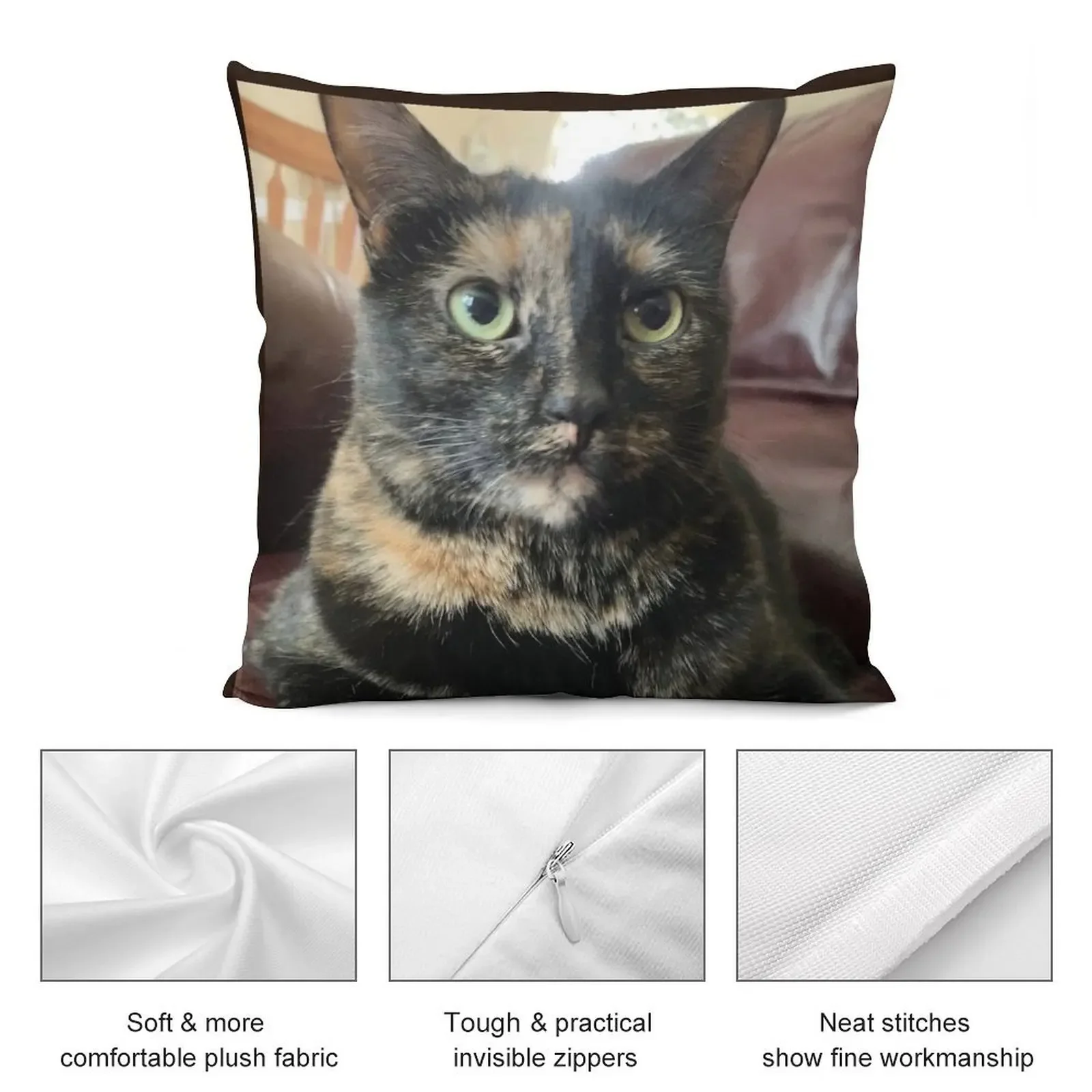 Подушка с изображением кошачьего лица декоративная подушка роскошные диванные