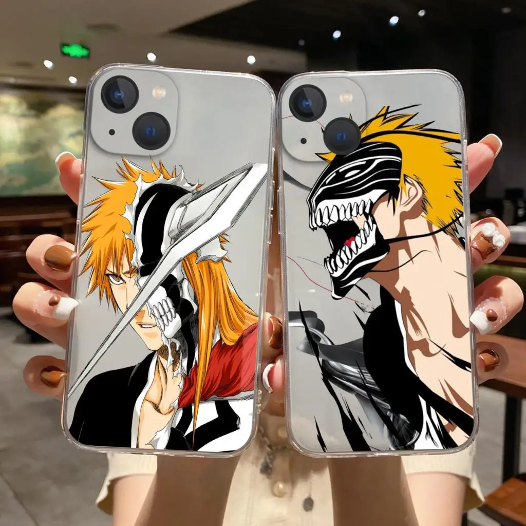 

Japan Anime BLEACH grim Reaper Phone Cover For iPhone 11 12 13 14 Pro Max X XR XS Max 7 8 14 Plus 13Mini Soft Silicone TPU Case