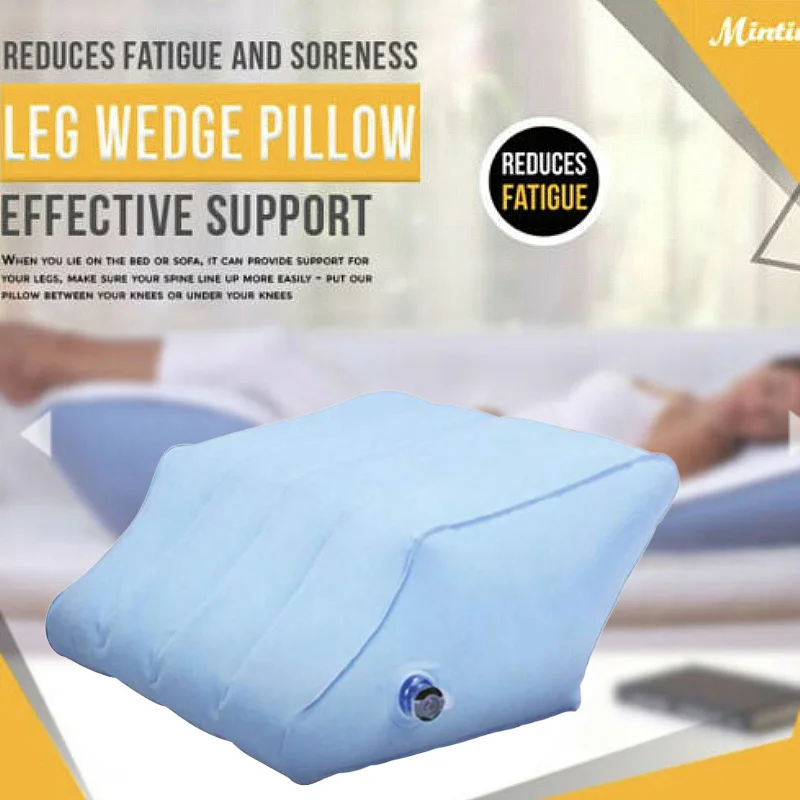

1pcs Portable Inflatable Elevation Wedge Leg Foot Pillow For Sleeping Knee Support Cushion Between The Legs With Inflator Pump