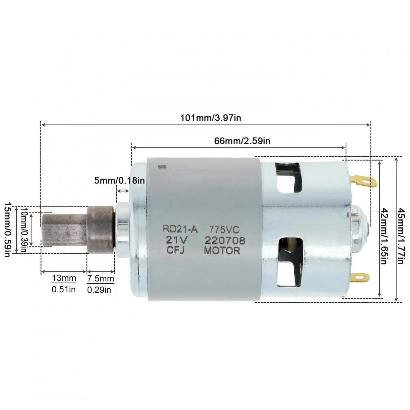 775 двигатель постоянного тока 18-21 В 15000 об/мин высокоскоростной вентилятора