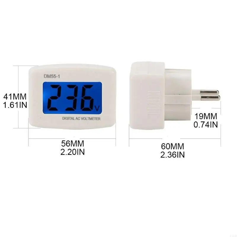 2025 Новый DM55-1 Meter Voltmeter Tester 110V/220V Домохозяйства Электрические приборы