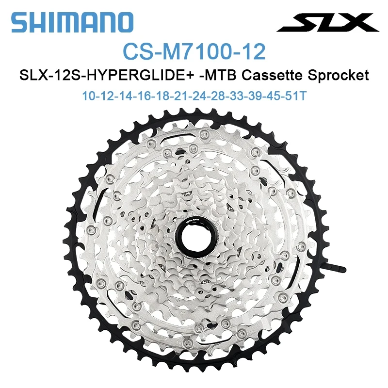 Shimano SLX CS-M7100 12Speed горный велосипедный маховик 12V 10-51T Micro Spline кассета x12-126L chain деталь