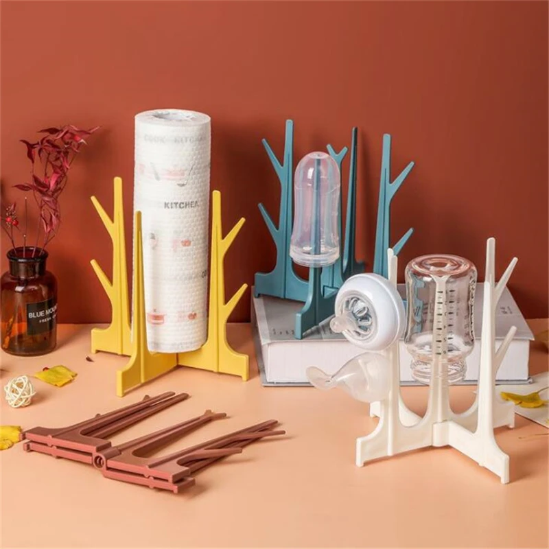 

Bottle Drying Rack Baby Feeding Bottles Drain Rack Pacifier Cleaning Dryer Drainer Storage Creative Tree Branch Holder New