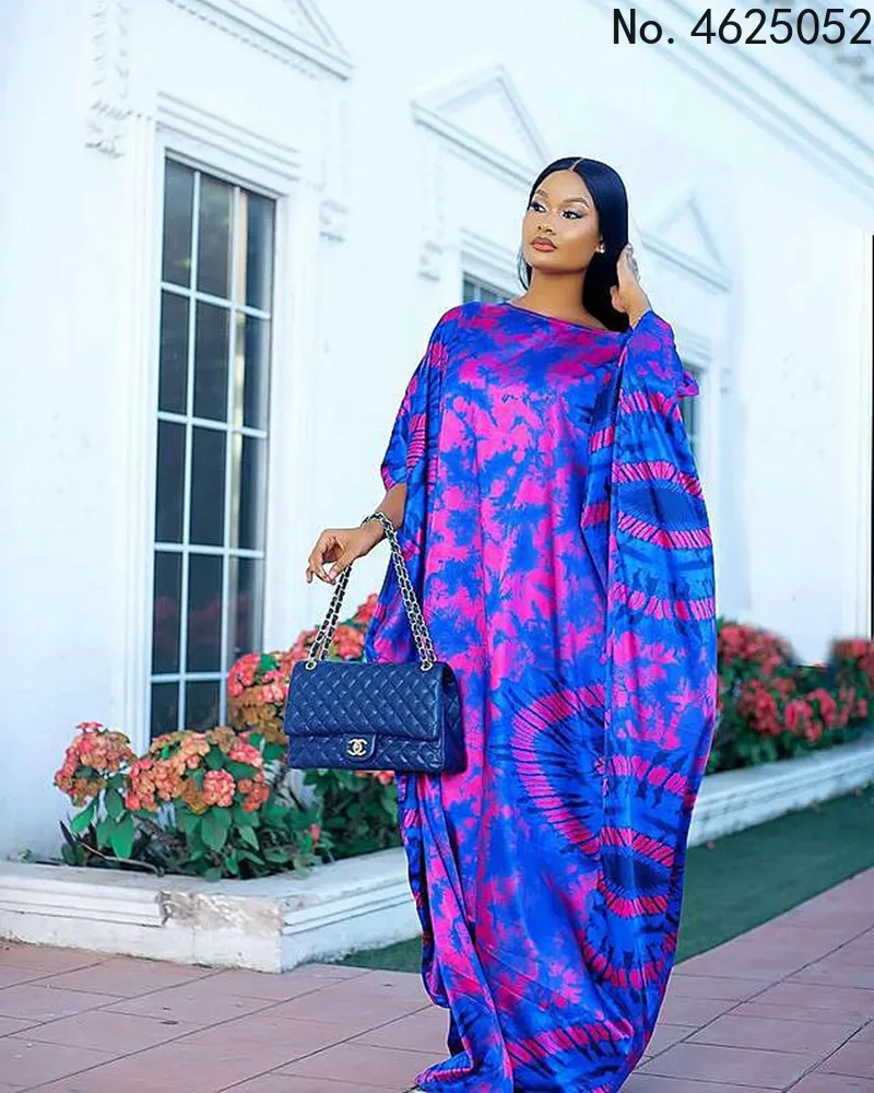 

Фиолетовые оранжевые африканские платья для женщин, летние африканские женские платья с коротким рукавом и V-образным вырезом из полиэстер...