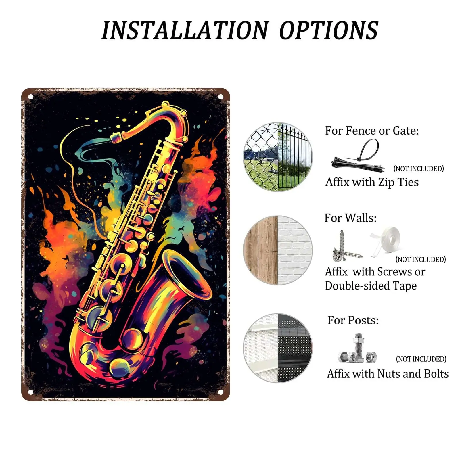 FLFGIDD алюминиевое настенное художественное украшение акварель музыка настенная