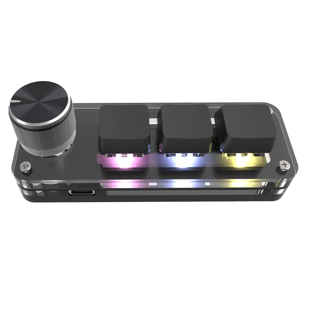 Programação Macro Botão Personalizado Teclado Rgb Cópia Chave Pasta Mini Botão Photoshop Gaming Teclado Mecânico Hotswap Macroppad