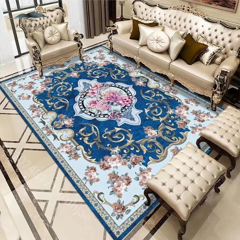 

Flower Vintage Persian Carpet for Living Room Sofa Coffee Tables Area Rugs Non-Slip Bedroom Porch Home Decor Kitchen Floor Mats