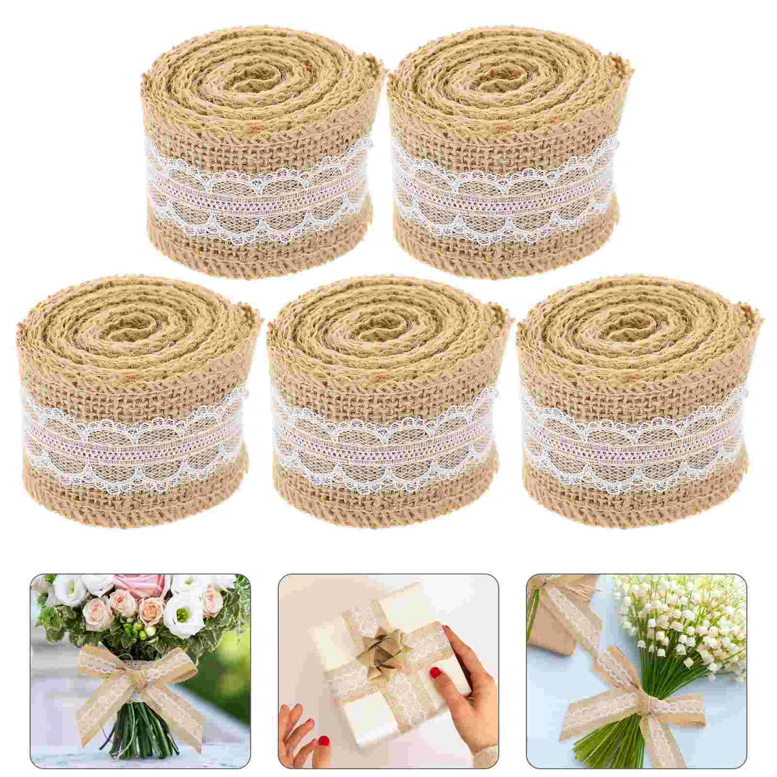

Ribbons Ribbon Lace Burlap Jute Gift Wrapping Easter Trims Wire Wreath Wedding Red Natural Craft Rustic Decorative Flower Party