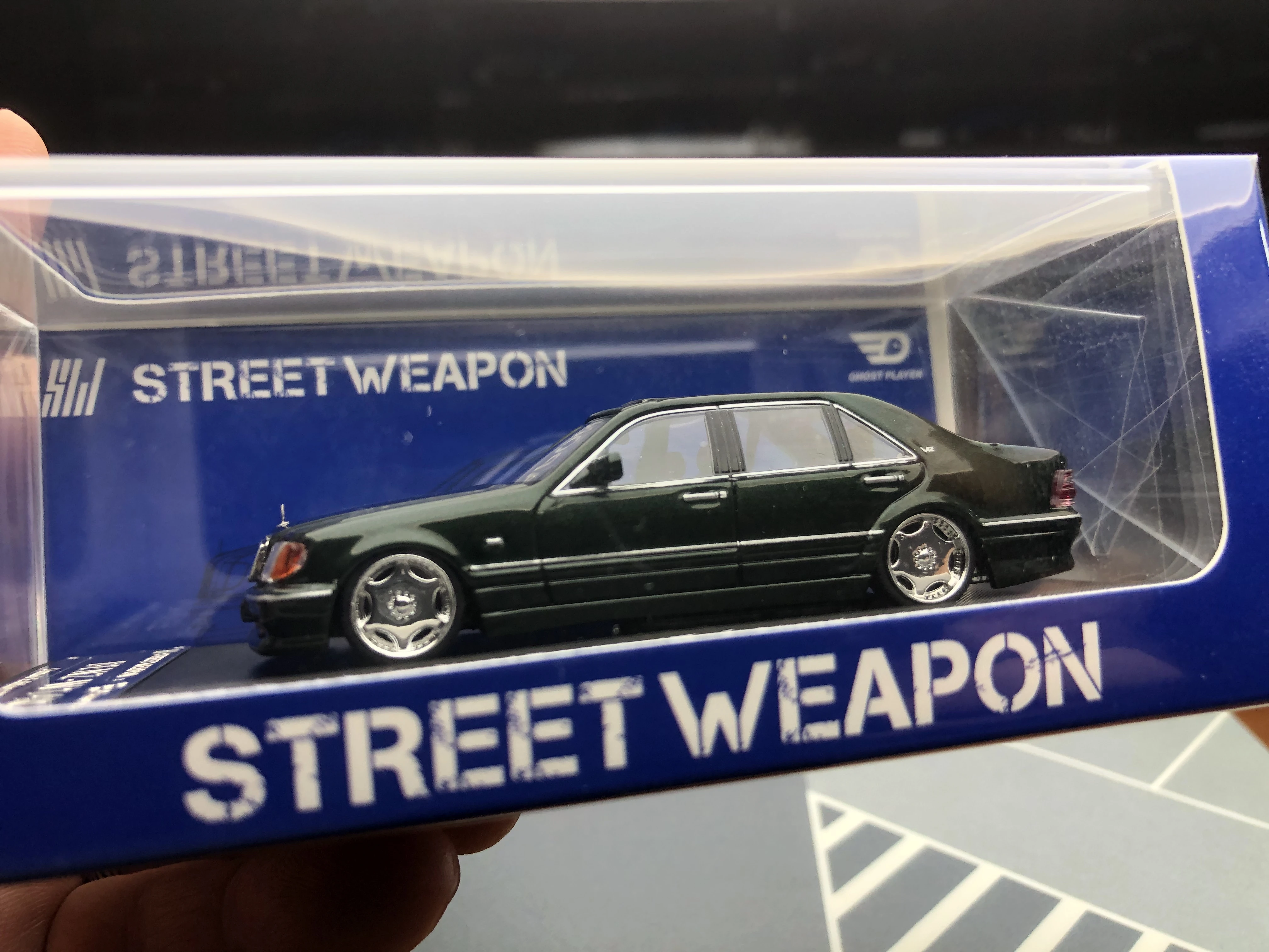 SW STREET WEAPON 1/64 MB S CLASS W140 Зеленая литая под давлением модель автомобиля Коллекция
