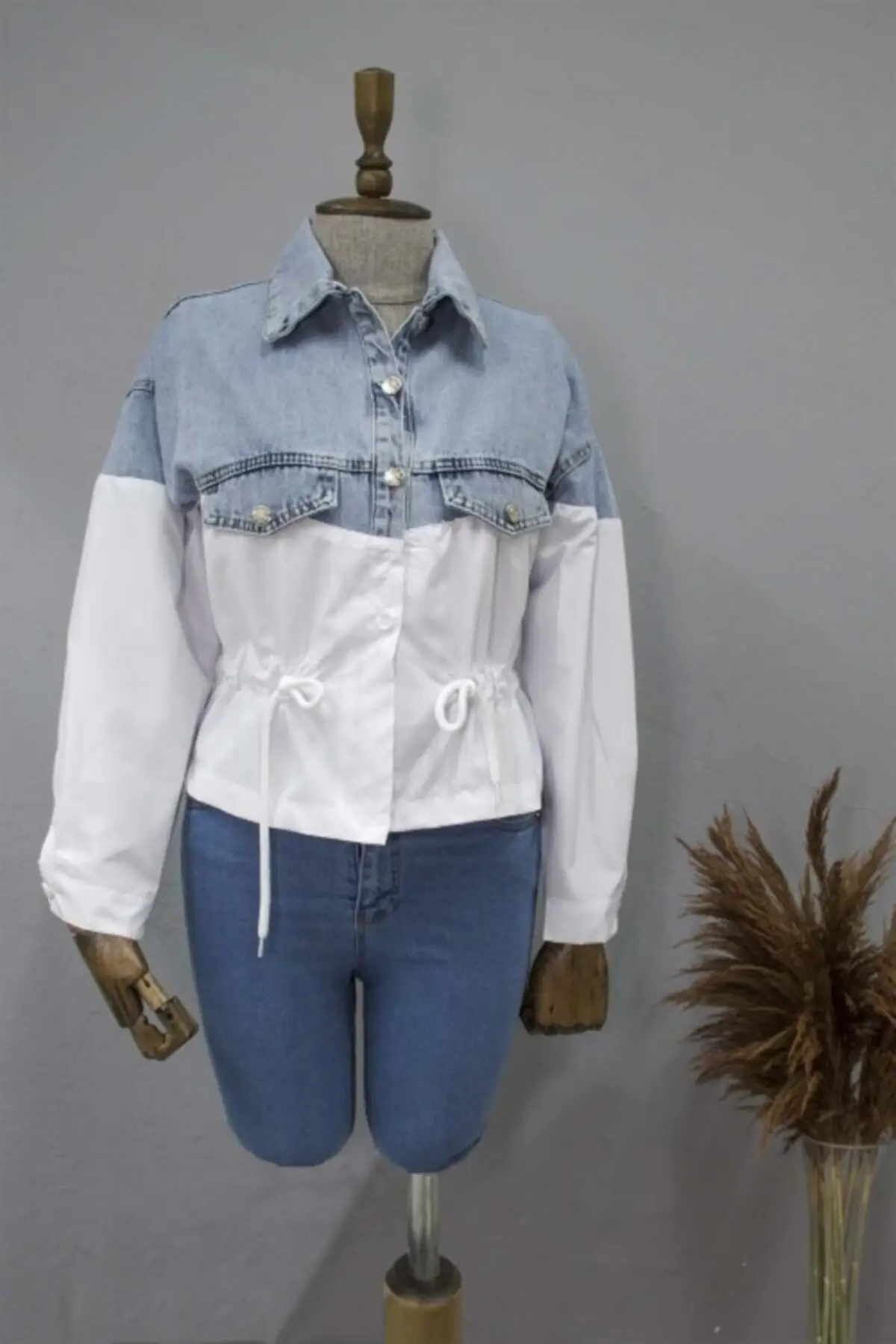 

Женская модная джинсовая куртка, пальто, джинсы, стрейч, белая куртка