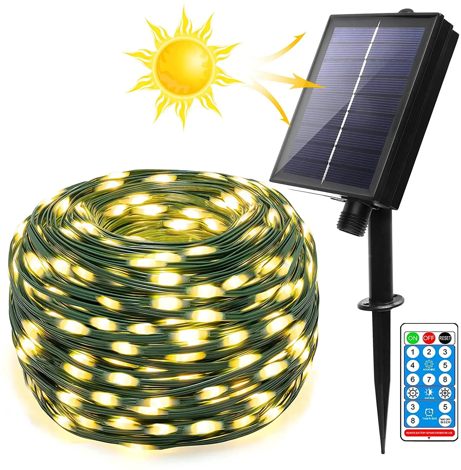 

Solar Outdoor String Lights 400LED IP67 Waterproof Christmas Fairy Lights with Remote Solar Powered Lamp for Garden Patio Decor