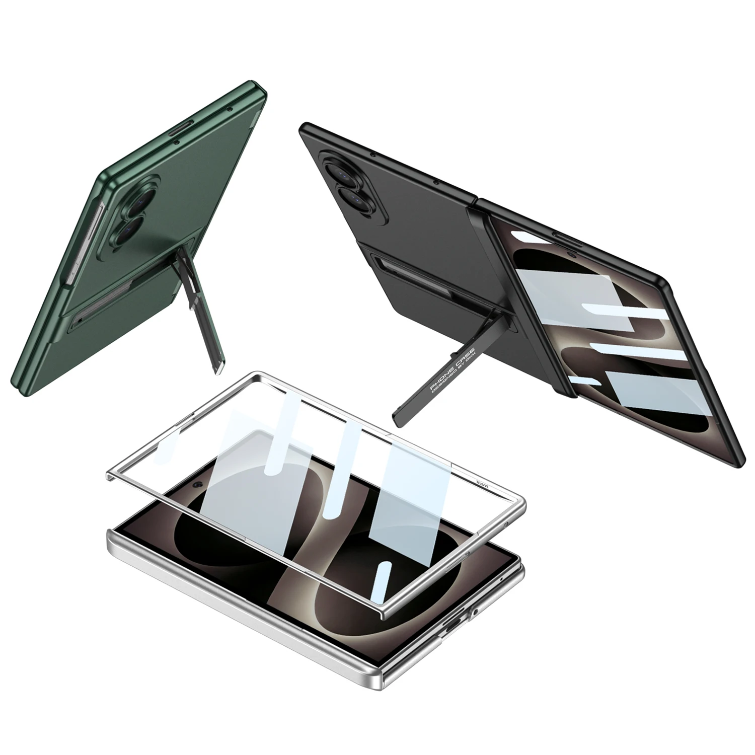 Фото Чехол-держатель для Samsung Galaxy Z Fold 8 с защитой шарнира, матовой AG-пленкой на заднюю панель и защитной пленкой на переднюю панель, задняя крышка для мобильного телефона №5