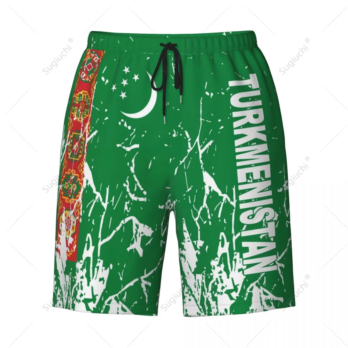 Мужские Пляжные штаны с туркеменским флагом шорты для серфинга футболки