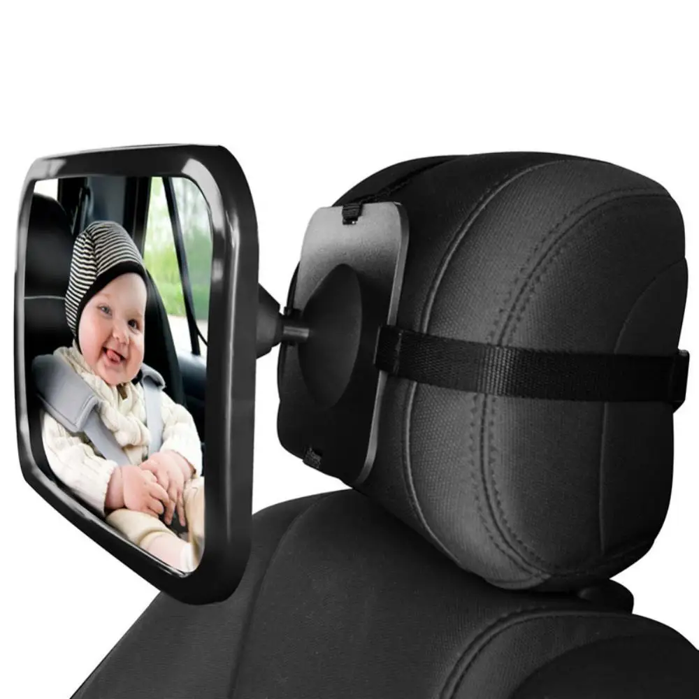 Купи Baby Car Mirror Adjustable Car Back Seat Rearview Facing Headrest Mount Child Kids Infant Baby Safety Monitor Accessories за 960 рублей в магазине AliExpress