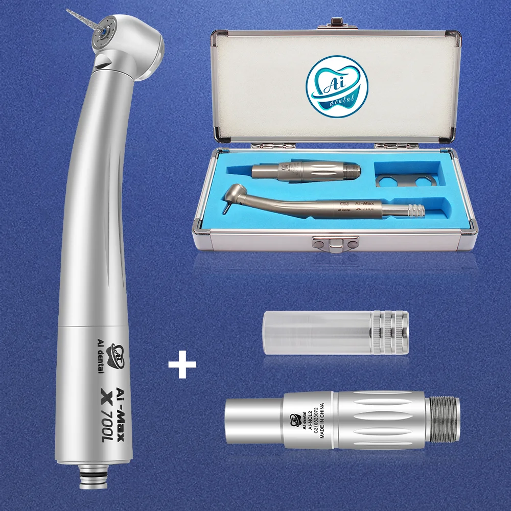 

AI-X700L-NCL2 Medical supply X700L 2 holes N-coupling optical led air turbine high speed handpiece drill dentist chair unit kit