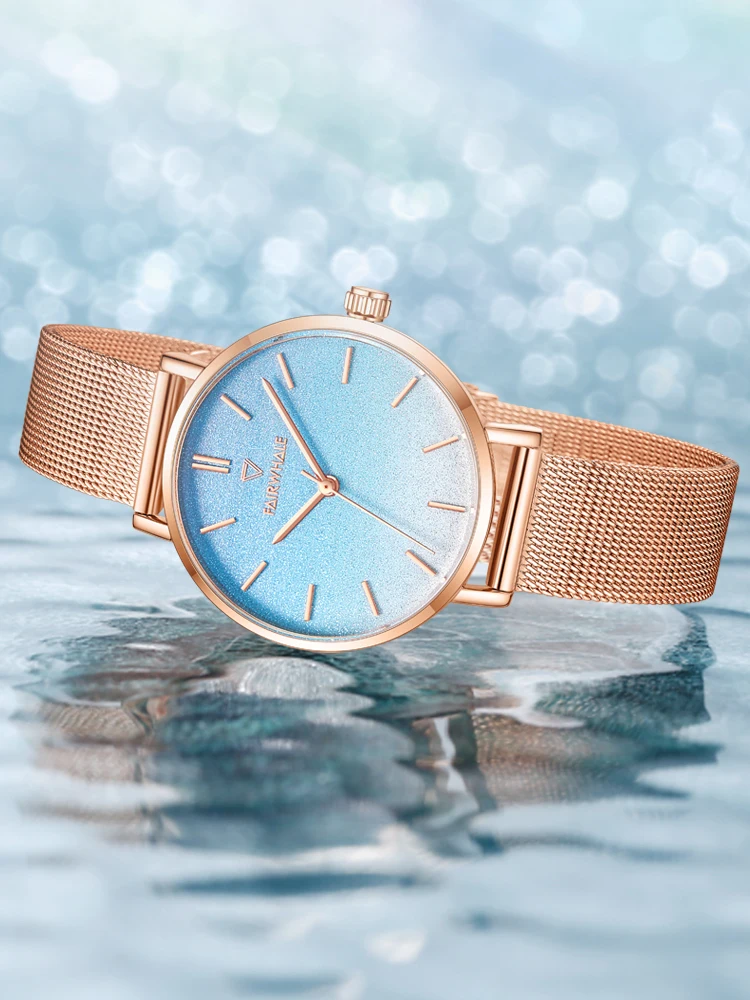 Enlarge Mark Fairwhale Premium Brand Rose Gold2023 New Women's Wristwatch Luxury Famous Watch Fashion Quartz Wristwatches Gift
