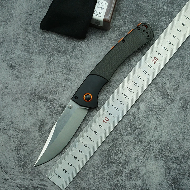 LEMIFSHE кривая река 15080 ручка из углеродного волокна Марк S30V лезвие для кемпинга выживания карманный складной инструмент для повседневного использования нож