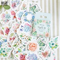 ice yoyo 46pcs flower language series stickers diy album diary decorative supplies planner scrapbooking journal stickers kawaii