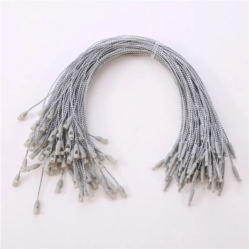 

100Pc Christmas Ornament Hangers Snap Locking Ropes Hang Tag Ornament Fasteners Precut Hanging Ropes Fasteners