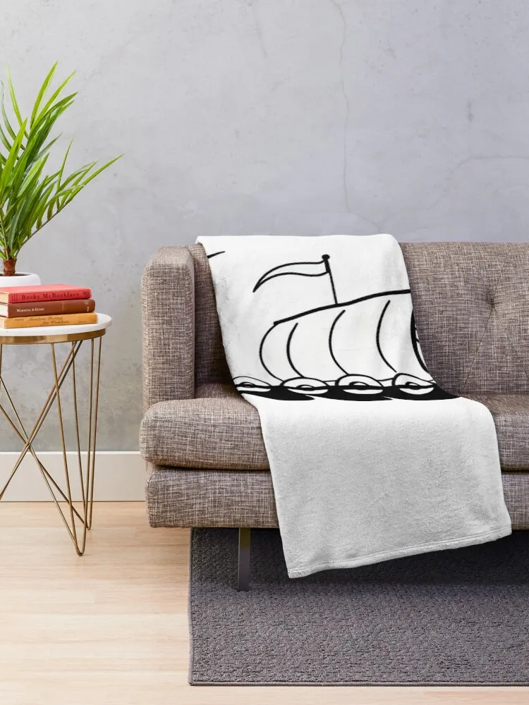 Корабль тиранических воинов. Одеяло. Роскошные пледы на заказ.