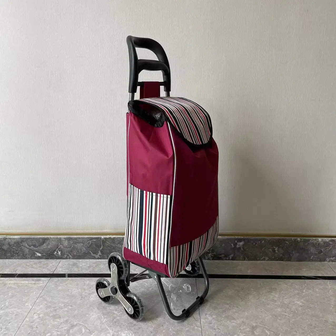 

Folding Wagon 트롤리 Grocery Shopping Cart Stair Climbing Home Luggage Trailer Portable Trolley