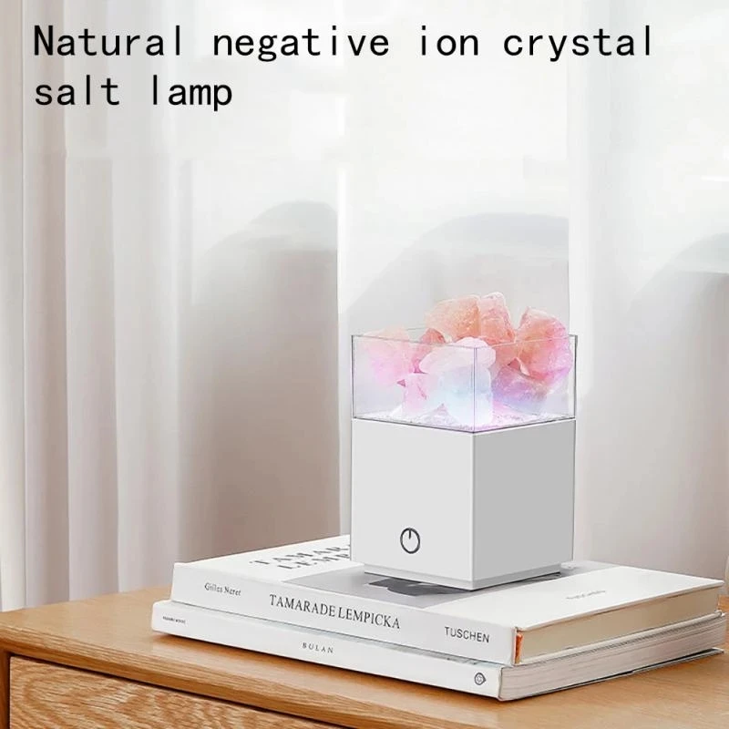

Portable Night Light Romantic Atmosphere Light Air Purifier Home Decor USB Charging Natural Himalaya Anion Crystal Salt Lamp