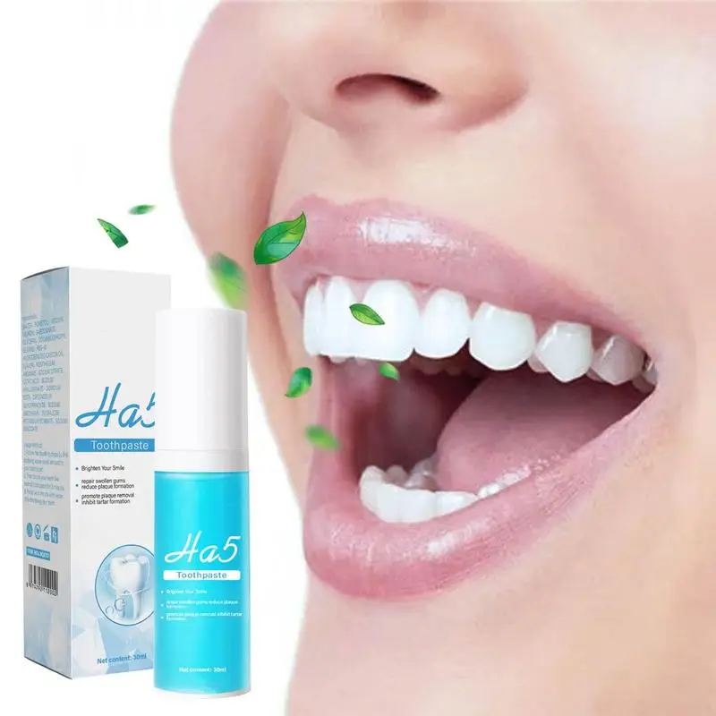 

Teeth Whitening Toothpaste Cavity Stain Remover 30ml HA5 Tooth Color Correct Enamel Repair Oral Clean Bright Mousse Fresh Breath