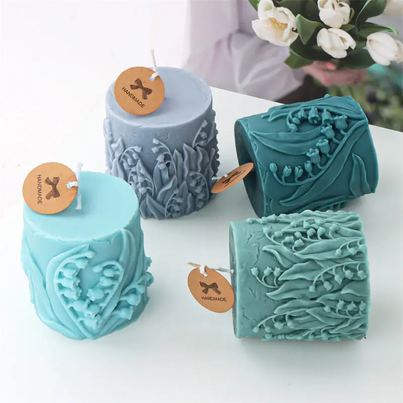 Mirosie новая силиконовая цилиндрическая форма для свечей в виде лилии ароматерапия