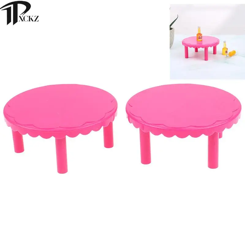 

Маленький игровой домик для кукольного домика, мебель для кукольного домика, украшение для сада/комнаты, миниатюрный круглый журнальный ст...